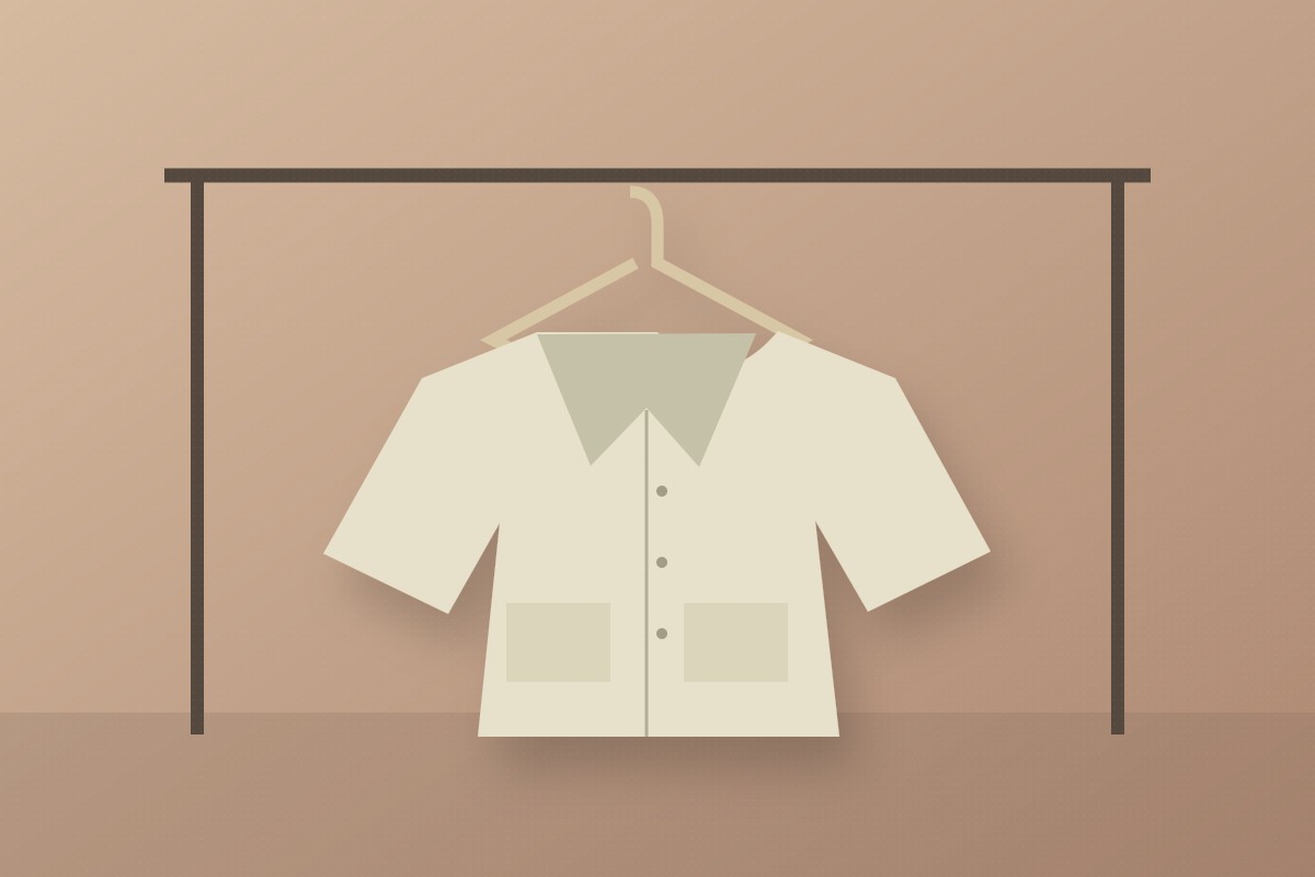 Redaktionel illustration: En garderobe med plads til det, du faktisk bruger